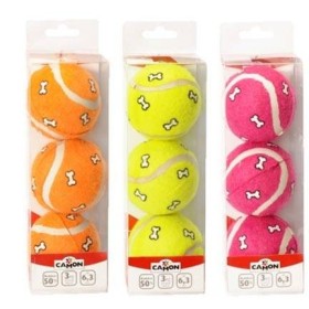 Palline da tennis per cani 6,3 cm - 3 pezzi