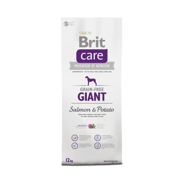 Crocchette Brit Care Adult Giant Grain Free Salmone 12 Kg (GRATIS SPEDIZIONE)