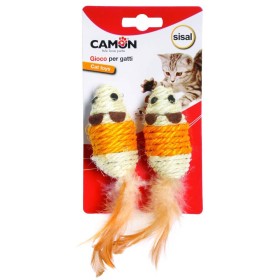Topini con piuma in Sisal gioco per gatto