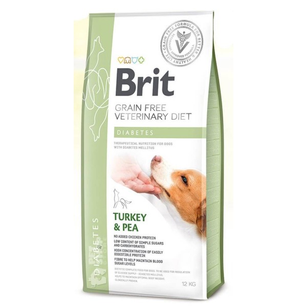 Brit Veterinary Diet Diabetes Tacchino e Piselli 12 kg (GRATIS SPEDIZIONE)