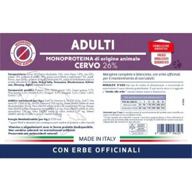 Crocchette Vet Line Adulto Monoproteico Cervo 12,5 kg (GRATIS SPEDIZIONE)