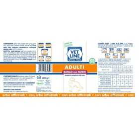 Vet Line Umido Cane Adulti Bufalo e Patate 400 gr