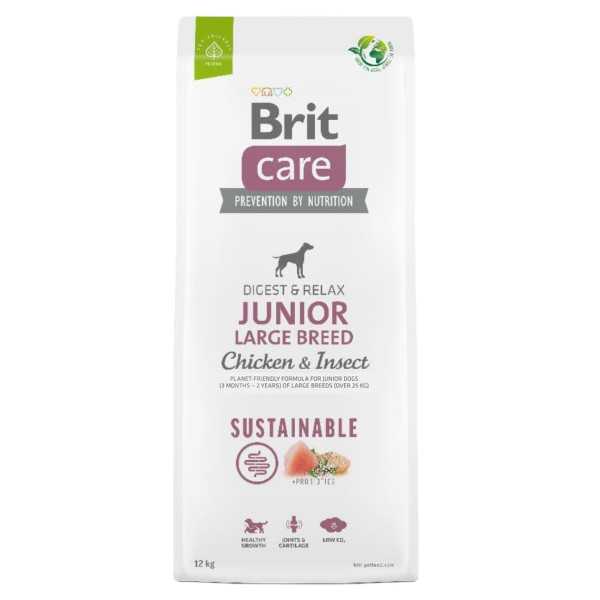 Crocchette Brit Care Sustainable Junior Large Pollo e Insetti 12 Kg