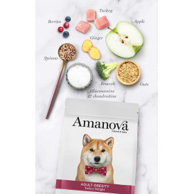 Crocchette Amanova cane Adult Obesity Tacchino Delight 10 kg (GRATIS SPEDIZIONE)