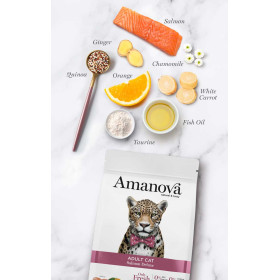 Crocchette Amanova gatto Adult Salmone Deluxe 6 kg (GRATIS SPEDIZIONE)