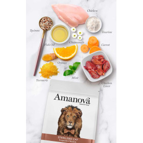 Crocchette Amanova gatto Adult Sterilised Exquisite Pollo 6 kg (GRATIS SPEDIZIONE)