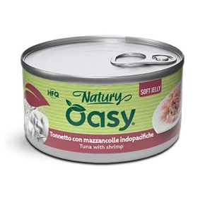Cibo umido per gatti Oasy Tonnetto con Mazzancolle Indopacifiche 150 gr