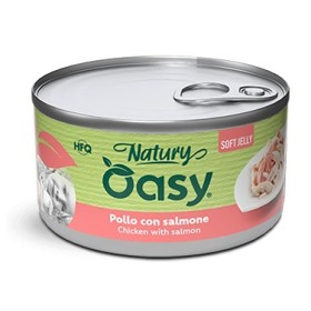 Cibo umido per gatto Oasy al Pollo con salmone 150 gr.