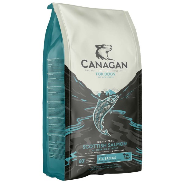 Crocchette Canagan cane Salmone Scozzese con Aringa e Trota 12 kg (GRATIS SPEDIZIONE)