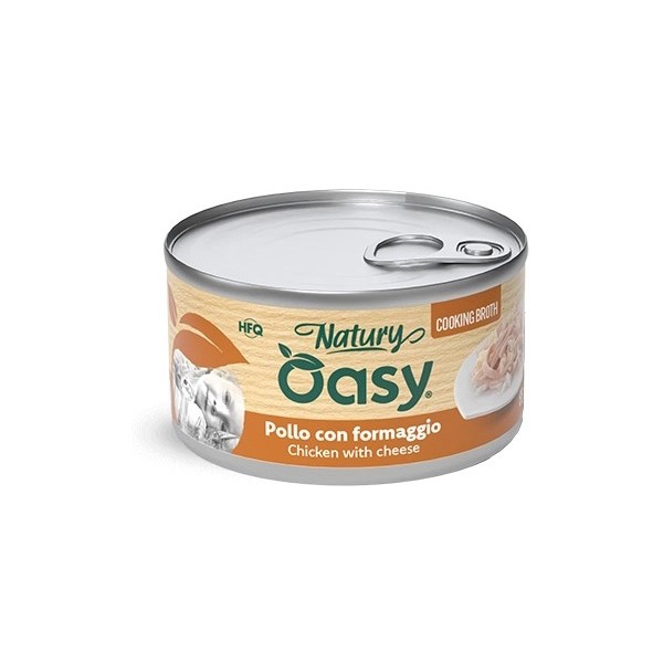 Cibo umido per gatto Oasy al Pollo con formaggio 150 gr.