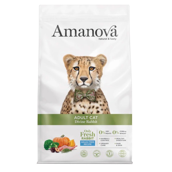 Crocchette Amanova gatto Adult Divine Coniglio 6 kg (GRATIS SPEDIZIONE)