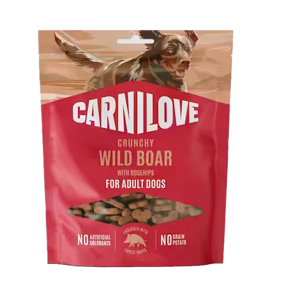 Biscotti per cani Carnilove Cinghiale e Rosa Canina