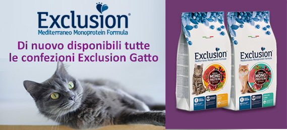 Exclusion Mediterraneo Gatto - Di nuovo disponibili tutte le confezioni