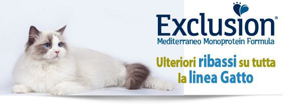 Ulteriori ribassi su tutta la linea Exclusion Mediterraneo Gatto - offerta valida fino ad esaurimento scorte
