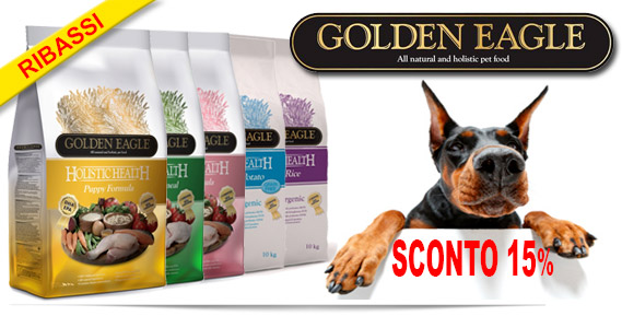 Ribassi sulla linea cane Golden Eagle - SCONTO 15%