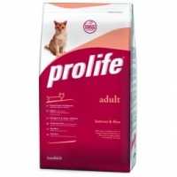 Crocchette gatto scontate Prolife Cat Adult Salmone & Riso 1,5 Kg