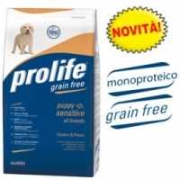 Offerta Cane Prolife Grain Free Puppy Sensitive Pollo E Patate 12 Kg