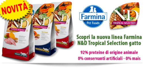 Antiparassitari naturali all'olio di Neem e le nuove crocchette gatto Farmina Tropical