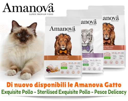Crocchette Alleva in formato 12+2 kg gratis e nuovamente disponibili le crocchette gatto Amanova