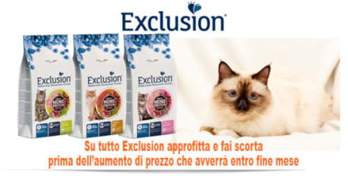 Crocchette Exclusion per Cani e Gatti